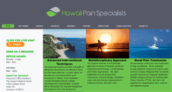 Desktop Screenshot of hawaiipainspecialists.com